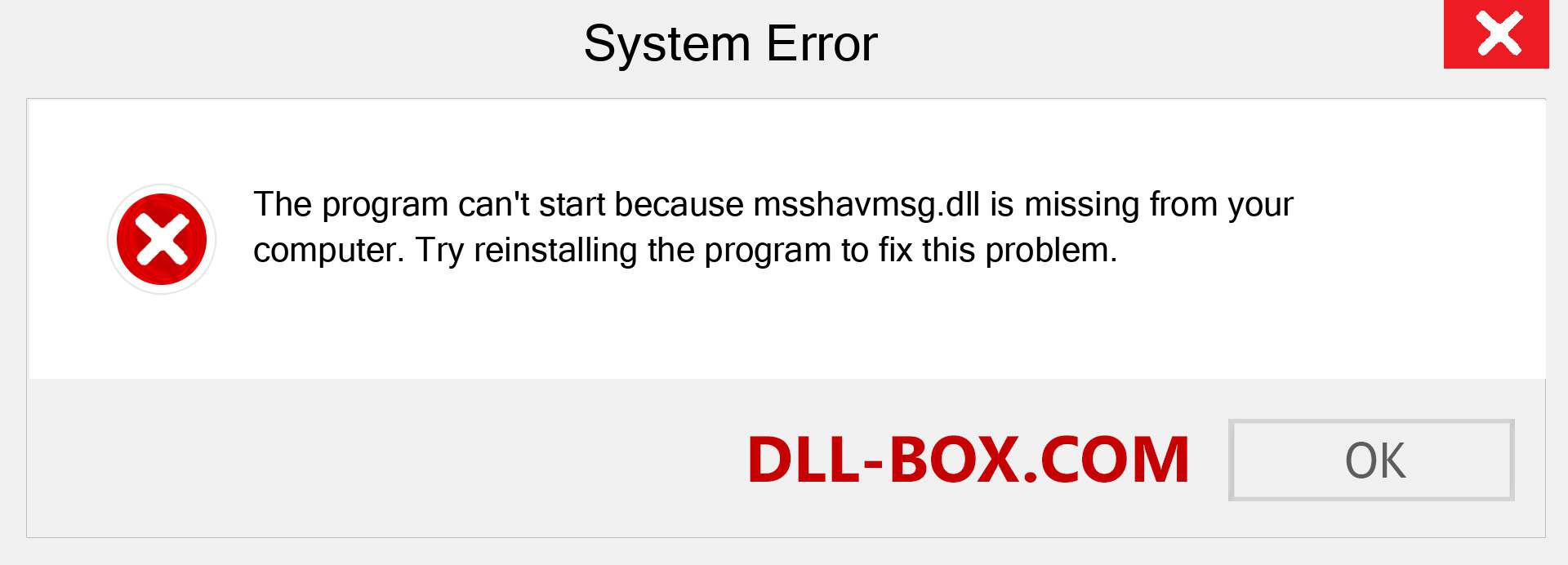  msshavmsg.dll file is missing?. Download for Windows 7, 8, 10 - Fix  msshavmsg dll Missing Error on Windows, photos, images