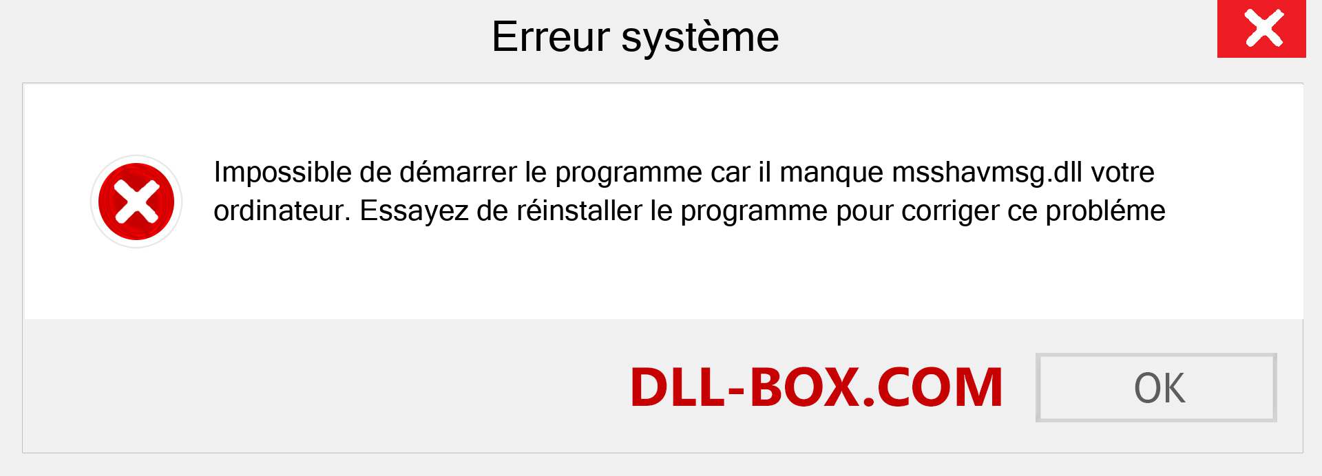 Le fichier msshavmsg.dll est manquant ?. Télécharger pour Windows 7, 8, 10 - Correction de l'erreur manquante msshavmsg dll sur Windows, photos, images